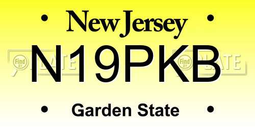 N19PKB New Jersey License Plate