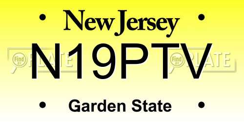 N19PTV New Jersey License Plate