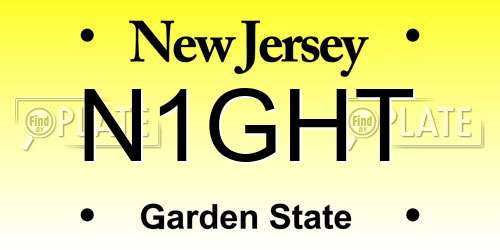 N1GHT New Jersey License Plate