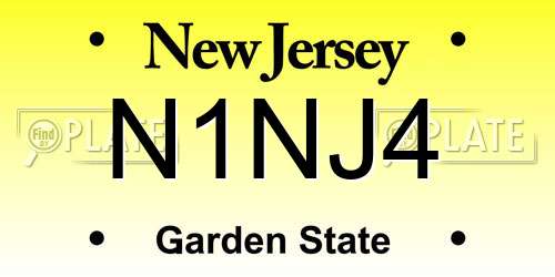 N1NJ4 New Jersey License Plate