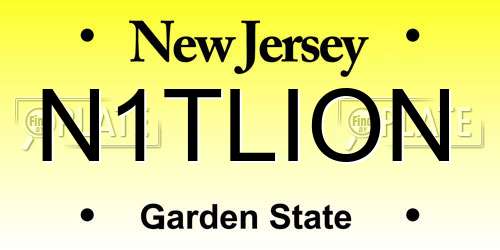 N1TLION New Jersey License Plate