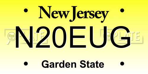 N20EUG New Jersey License Plate
