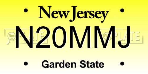 N20MMJ New Jersey License Plate