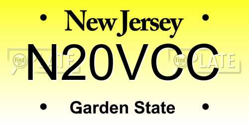 N20VCC New Jersey License Plate