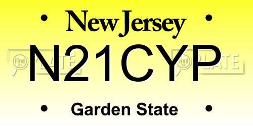 N21CYP New Jersey License Plate