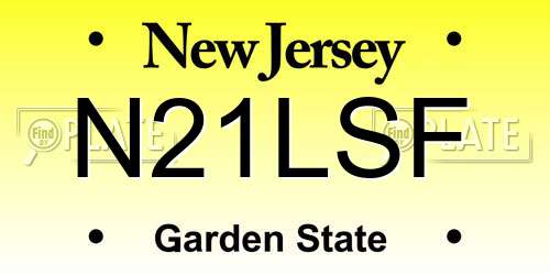 N21LSF New Jersey License Plate