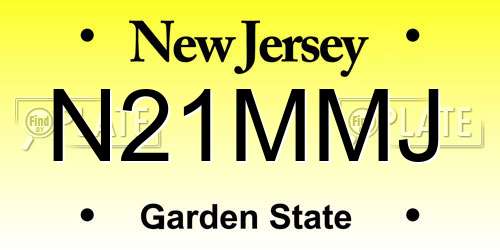 N21MMJ New Jersey License Plate