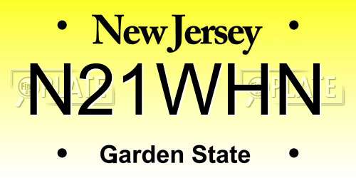 N21WHN New Jersey License Plate