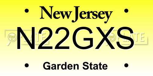 N22GXS New Jersey License Plate