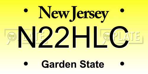 N22HLC New Jersey License Plate