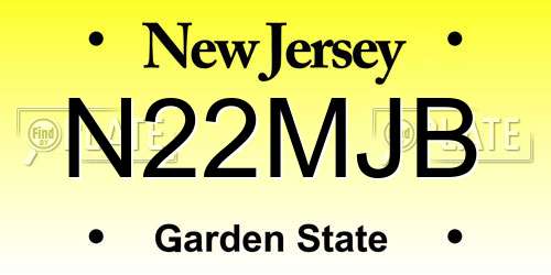 N22MJB New Jersey License Plate