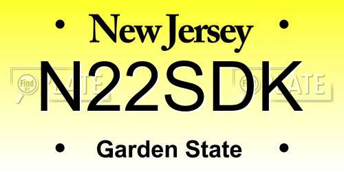 N22SDK New Jersey License Plate