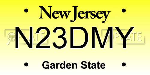 N23DMY New Jersey License Plate