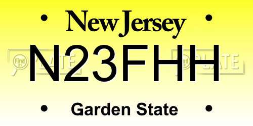 N23FHH New Jersey License Plate