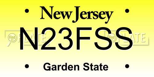 N23FSS New Jersey License Plate