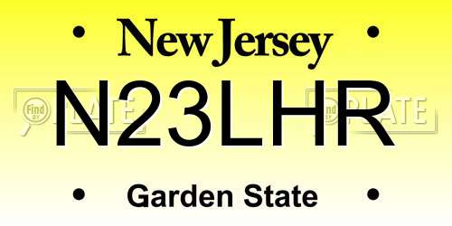 N23LHR New Jersey License Plate