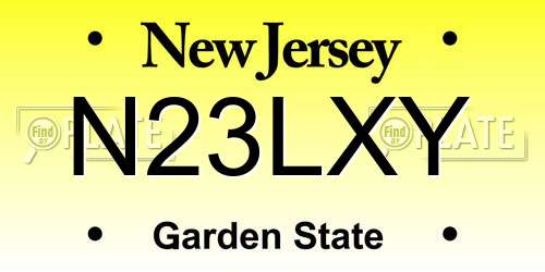 N23LXY New Jersey License Plate