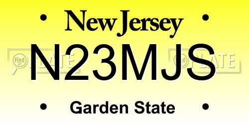N23MJS New Jersey License Plate