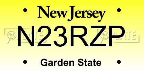 N23RZP New Jersey License Plate