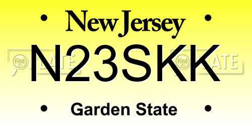 N23SKK New Jersey License Plate