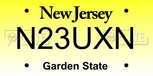 N23UXN New Jersey License Plate
