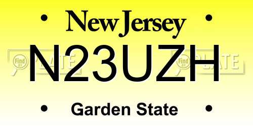 N23UZH New Jersey License Plate