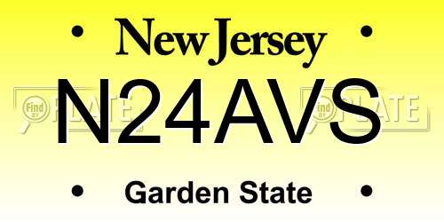 N24AVS New Jersey License Plate