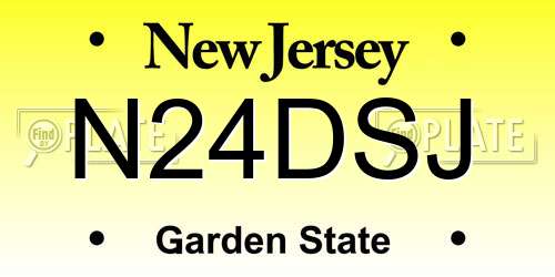 N24DSJ New Jersey License Plate