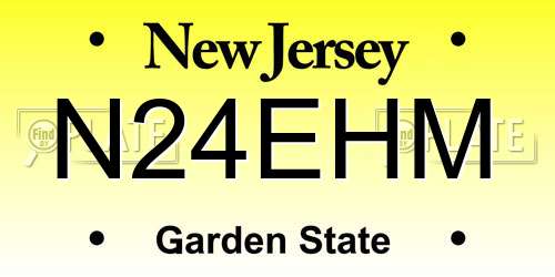 N24EHM New Jersey License Plate
