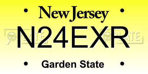 N24EXR New Jersey License Plate