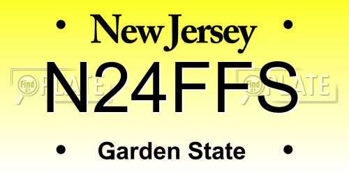 N24FFS New Jersey License Plate