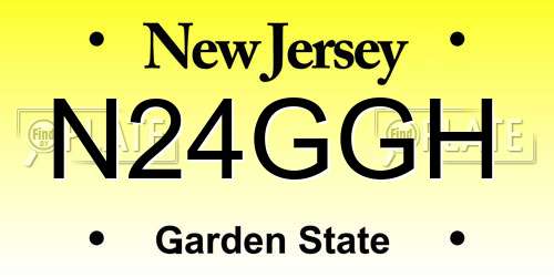 N24GGH New Jersey License Plate