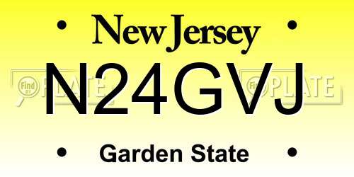 N24GVJ New Jersey License Plate