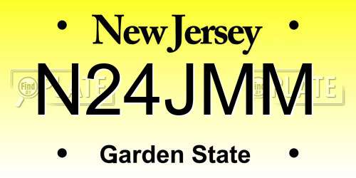 N24JMM New Jersey License Plate