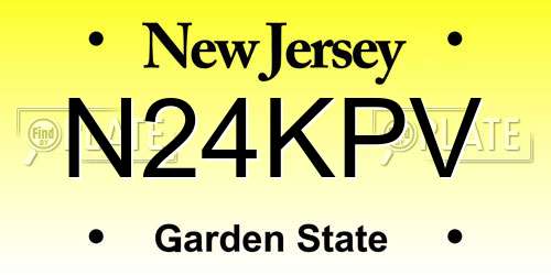 N24KPV New Jersey License Plate