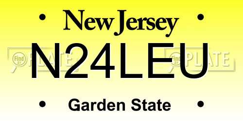 N24LEU New Jersey License Plate