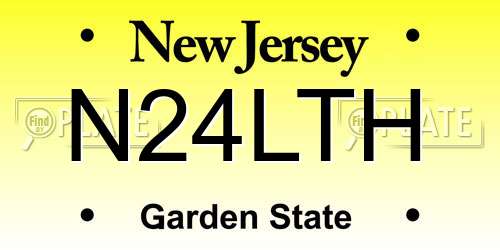 N24LTH New Jersey License Plate