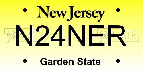 N24NER New Jersey License Plate