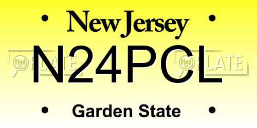N24PCL New Jersey License Plate