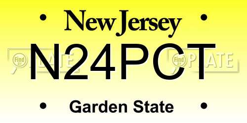 N24PCT New Jersey License Plate