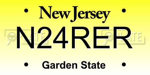 N24RER New Jersey License Plate