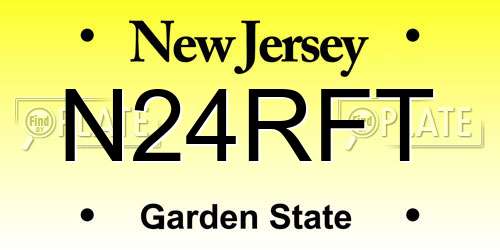 N24RFT New Jersey License Plate