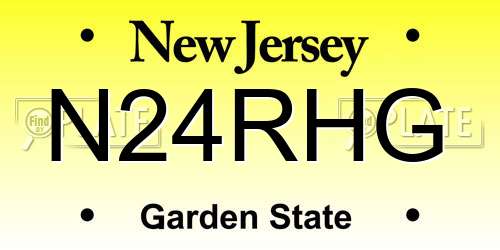 N24RHG New Jersey License Plate