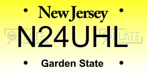 N24UHL New Jersey License Plate