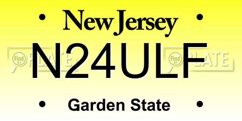 N24ULF New Jersey License Plate