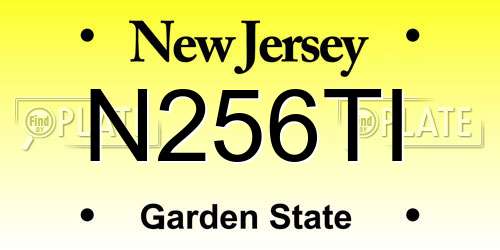 N256TI New Jersey License Plate