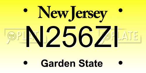 N256ZI New Jersey License Plate
