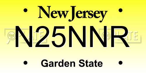 N25NNR New Jersey License Plate