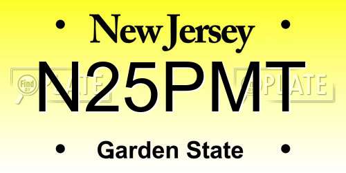N25PMT New Jersey License Plate