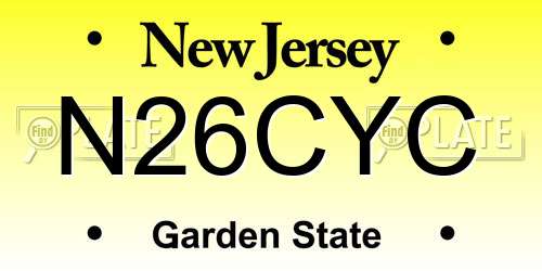 N26CYC New Jersey License Plate